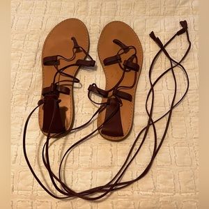 Madewell Leather Wrap Sandals